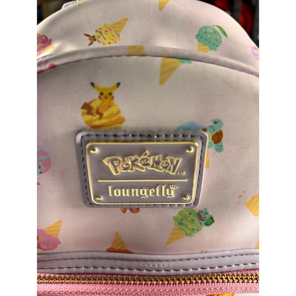 Loungefly Pokemon Ice Cream Acid Wash Mini Backpack Lavender Purple NEW - Picture 5 of 16